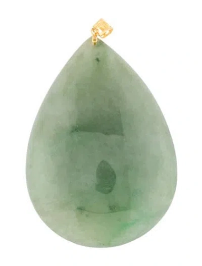 Pre-owned Pendant 18k Jadeite , 1.5" In Multi