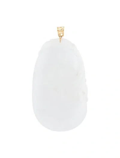 Pre-owned Pendant 18k Jadeite , 1.75" In Multi