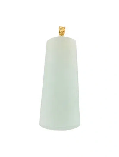 Pre-owned Pendant 18k Jadeite , 1.75" In Multi