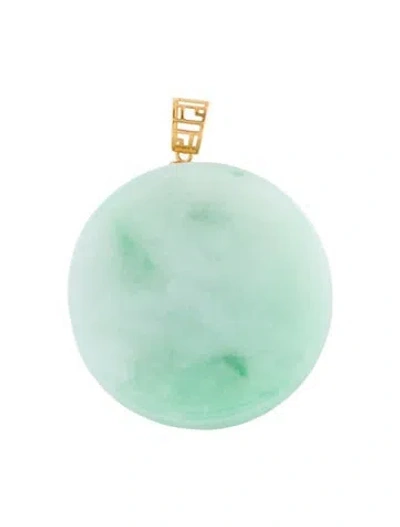 Pre-owned Pendant 18k Jadeite  In Multi