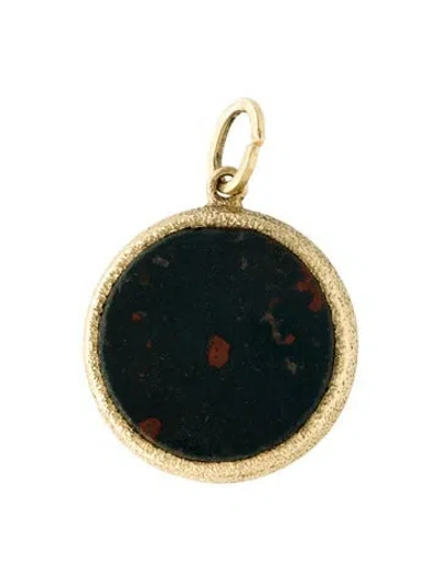 Pre-owned Pendant 18k Jasper  In Multi