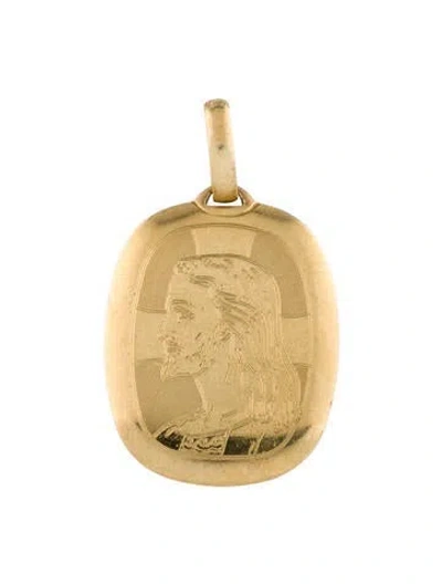 Pre-owned Pendant 18k Jesus Christ Charm , 1.5" In Multi