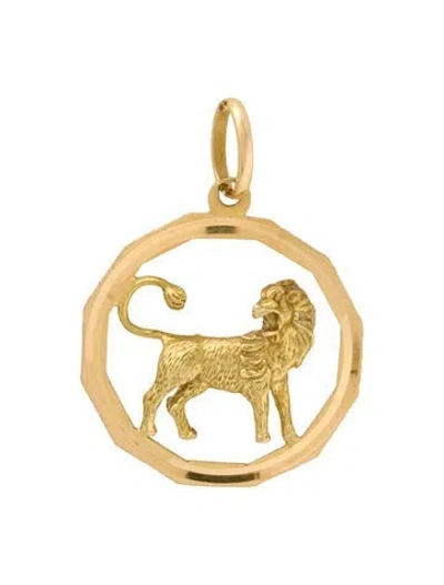 Pre-owned Pendant 18k Leo , 1.5" In Multi