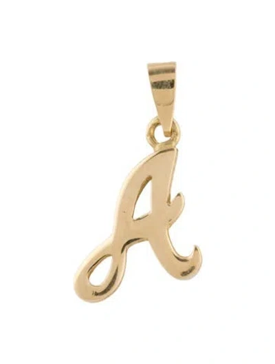Pre-owned Pendant 18k Letter 'a' , 1" In Multi