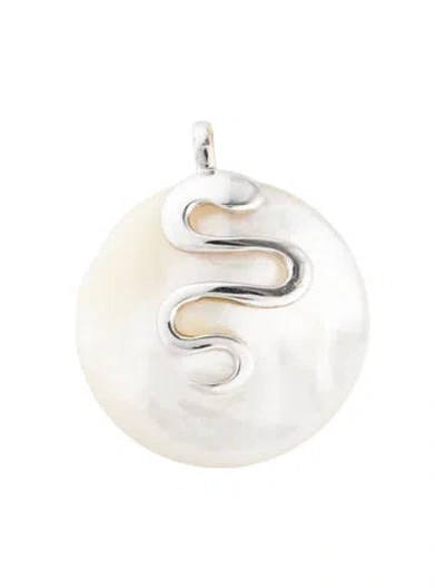 Pre-owned Pendant 18k Mother Of , 1.75" In Multi
