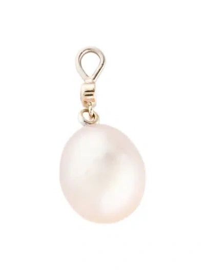 Pre-owned Pendant 18k Pearl & Diamond  In Multi