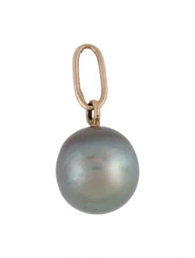 Pre-owned Pendant 18k Pearl Drop, .75" In Multi
