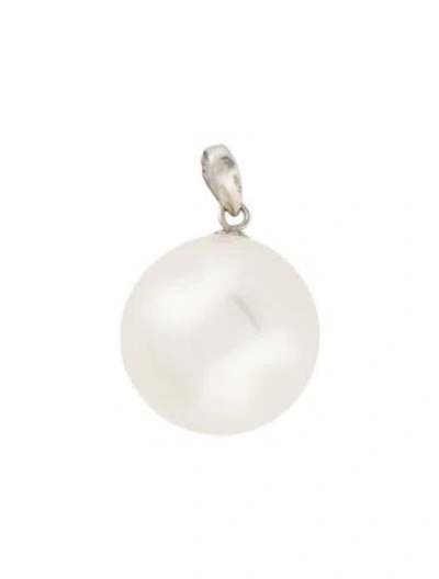 Pre-owned Pendant 18k Pearl  In Multi