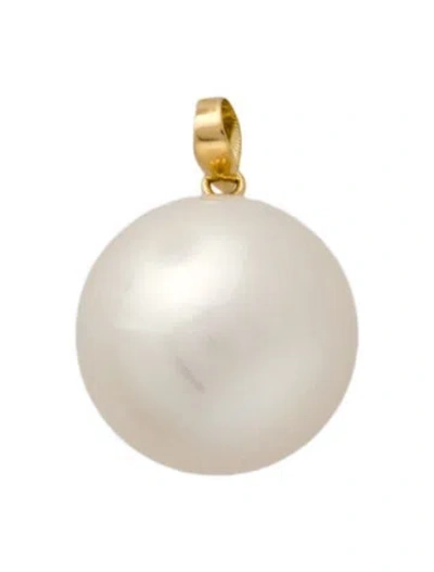 Pre-owned Pendant 18k Pearl  In Multi