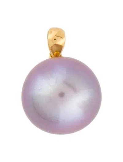 Pre-owned Pendant 18k Pearl  In Multi