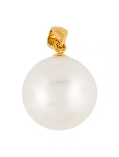 Pre-owned Pendant 18k Pearl  In Multi