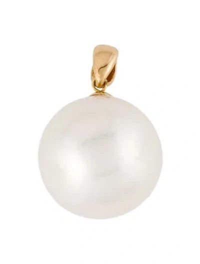 Pre-owned Pendant 18k Pearl  In Multi