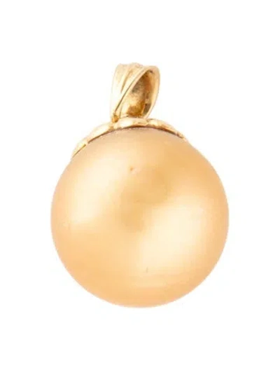 Pre-owned Pendant 18k Pearl  In Multi