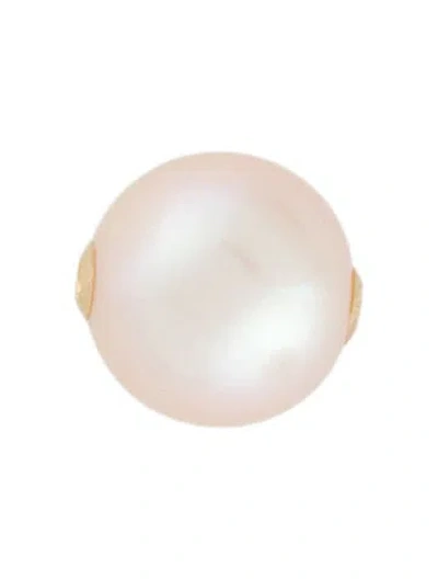 Pre-owned Pendant 18k Pearl Slider , 0.5" In Multi