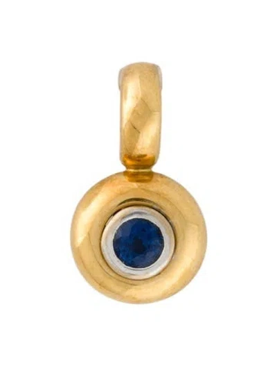 Pre-owned Pendant 18k Sapphire , 0.75" In Multi