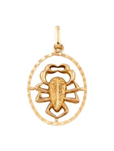 Pre-owned Pendant 18k Scorpio  In Multi