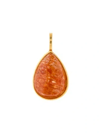 Pre-owned Pendant 18k Sunstone , 0.5" In Multi