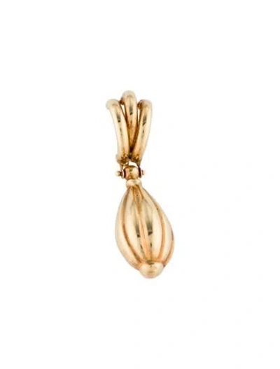 Pre-owned Pendant 18k Textured Ball , 1.25" In Multi