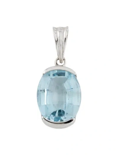 Pre-owned Pendant 18k Topaz  In Multi