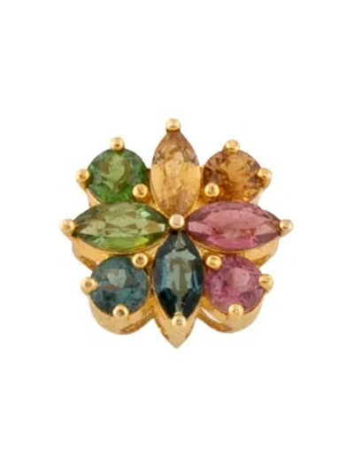 Pre-owned Pendant 18k Tourmaline , 0.5" In Multi