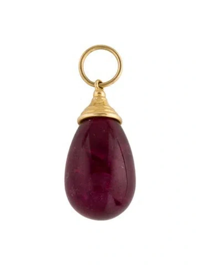 Pre-owned Pendant 18k Tourmaline  In Multi