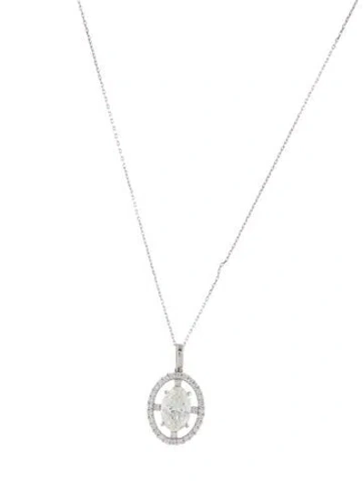 Pre-owned Pendant 1.92ctw Lab-grown Diamond  Necklace, 18" In Multi