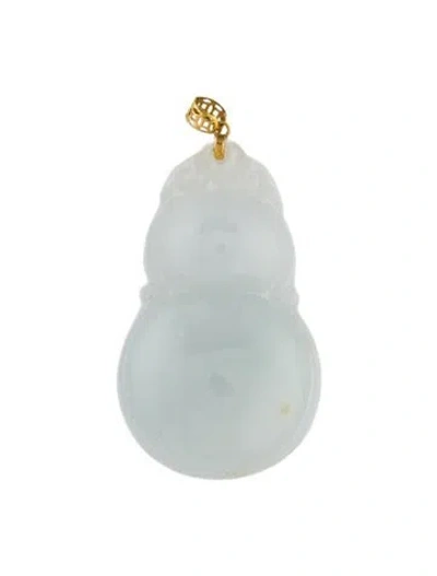 Pre-owned Pendant 19k Jadeite , 1.25" In Multi