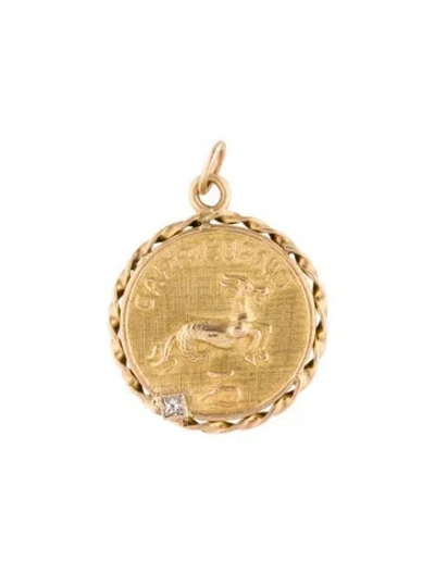 Pre-owned Pendant 20k Diamond Zodiac , 1.5" In Multi