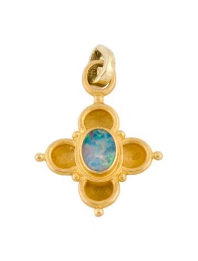 Pre-owned Pendant 21k Opal Doublet  In Multi