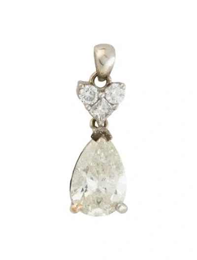 Pre-owned Pendant 2.21ct Diamond Drop , 0.75" In Multi