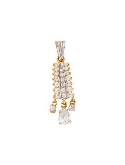 Pre-owned Pendant 22k Cubic Zirconia  In Multi