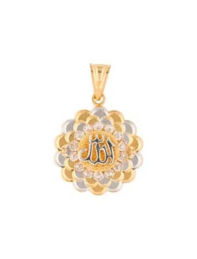 Pre-owned Pendant 22k Quartz 'allah'  In Multi