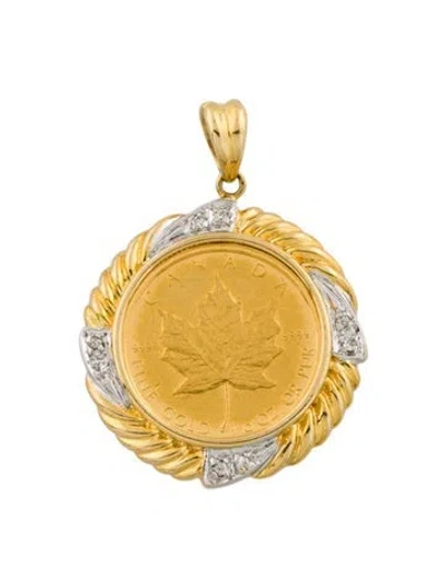 Pre-owned Pendant 24k Canada Coin  In Multi