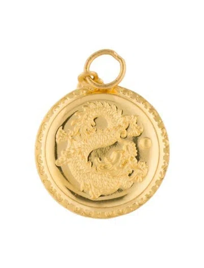 Pre-owned Pendant 24k Dragon  In Multi