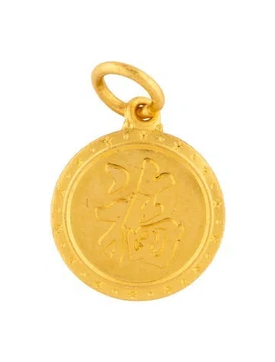 Pre-owned Pendant 24k Small Symbol  In Multi