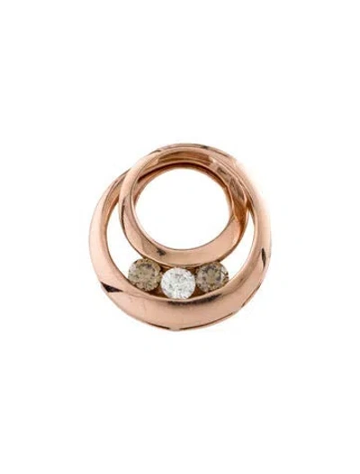 Pre-owned Pendant Afino 14k Diamond  In Multi