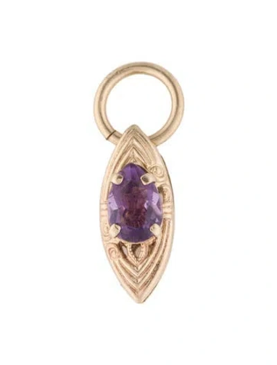 Pre-owned Pendant Amethyst Charm , 0.75" In Multi