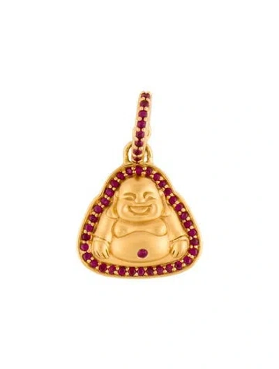 Pre-owned Pendant Buddha Mama 20k Ruby , 1" In Multi