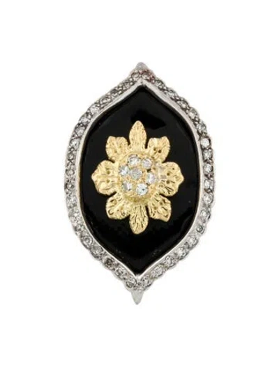 Pre-owned Pendant Diamond & Ceramic  Necklace In Multi