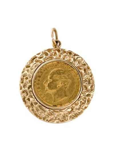 Pre-owned Pendant European '1894' Coin  In Multi