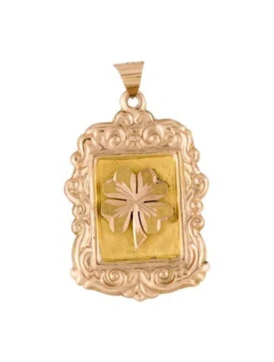 Pre-owned Pendant Four Leaf Clover  In Multi