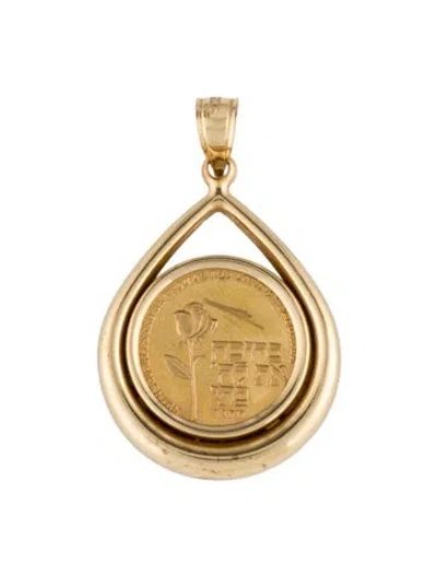 Pre-owned Pendant Hebrew Coin  In Multi