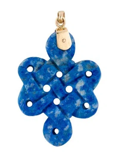 Pre-owned Pendant Lapis Lazuli Knot  In Multi