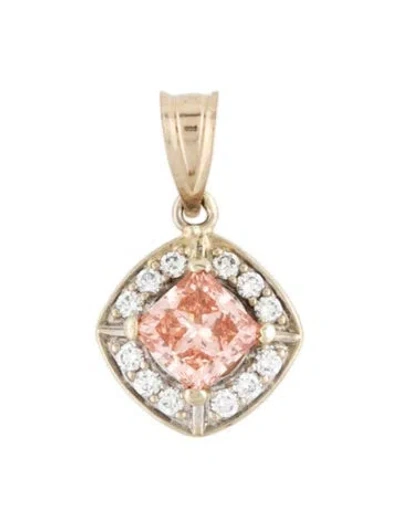 Pre-owned Pendant Lightbox14k Lab-grown Diamond  In Multi