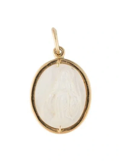 Pre-owned Pendant Mother Of Pearl Intaglio  In Multi