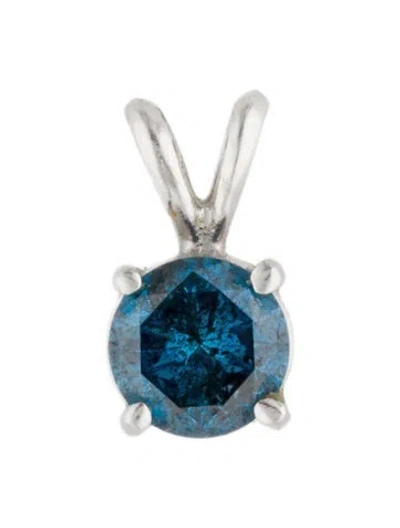 Pre-owned Pendant Platinum 1.01ct Diamond Solitaire  In Multi