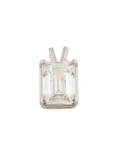 Pre-owned Pendant Platinum 5.14ct. Lab Grown Diamond  In Multi