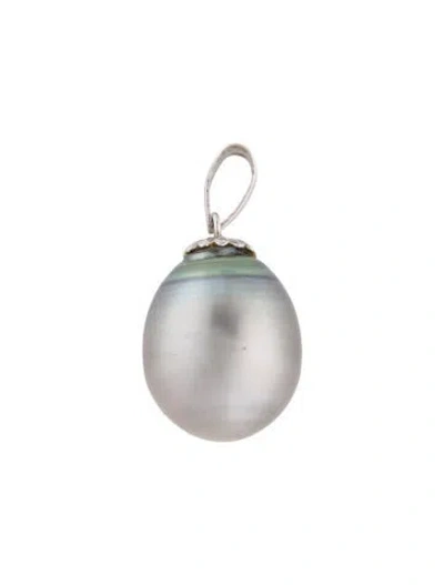 Pre-owned Pendant Platinum Pearl  In Multi
