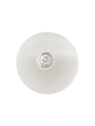 Pre-owned Pendant Platinum Quartz & Diamond Bead  In Multi