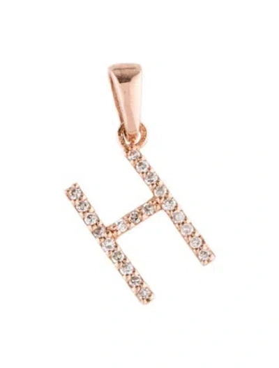 Pre-owned Pendant Sabrina 14k Initial 'h'  In Multi